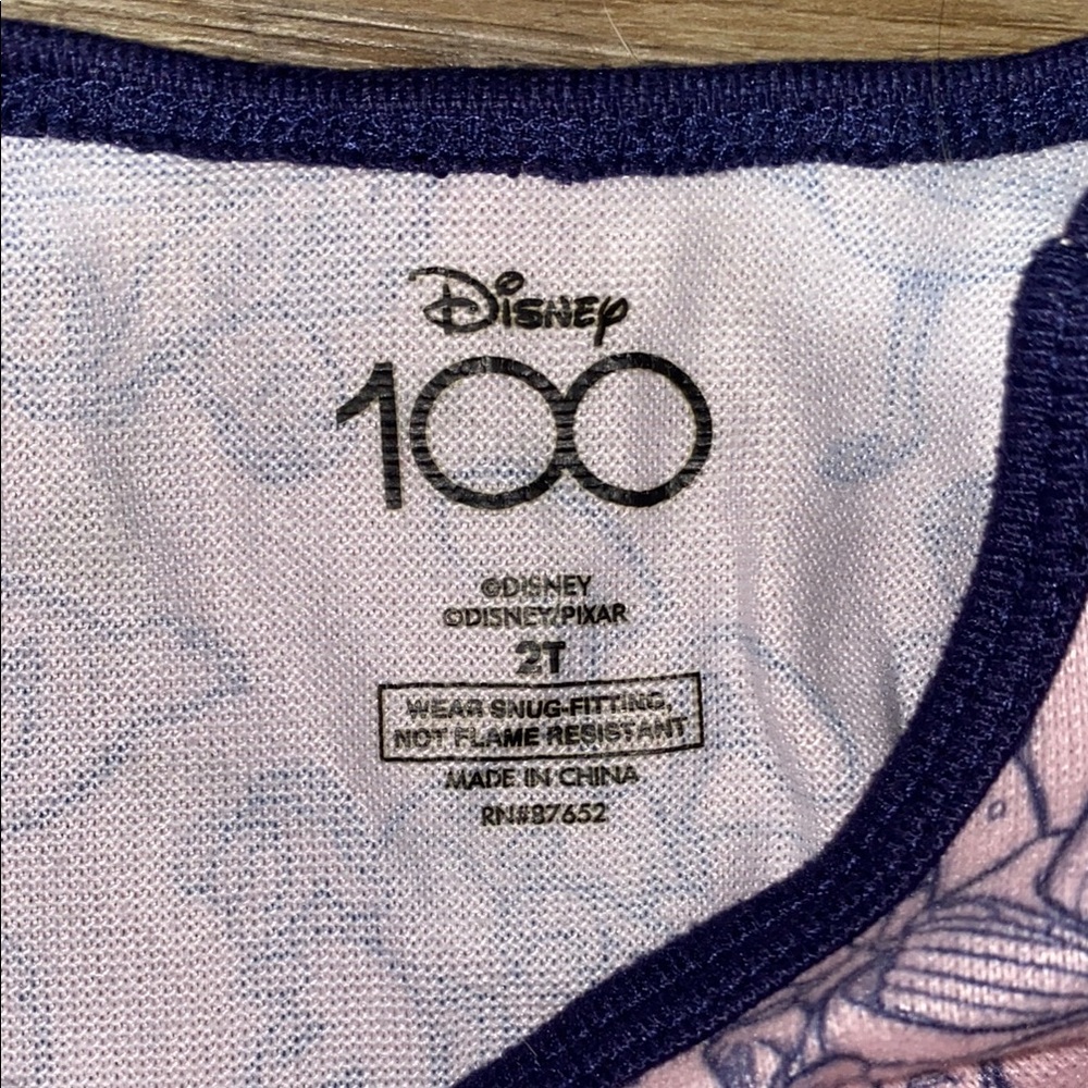 Disney Pink and Blue Pajama Set with Different Characters - Picture 2 of 3